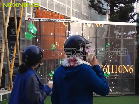 越南G7中原咖啡透明LED顯示屏項(xiàng)目