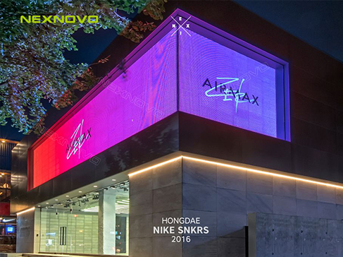 韓國NIKE旗艦店透明LED顯示屏項目