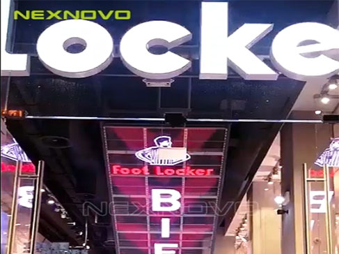 法國香榭麗舍大街Foot Locker透明LED顯示屏項目