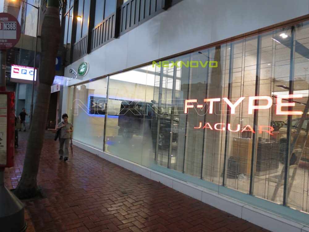 香港銅鑼灣路虎Landrove4S店透明LED顯示屏項目(圖7)
