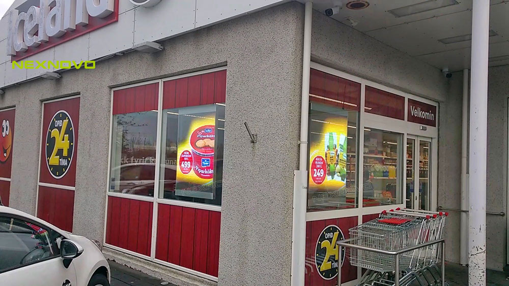 冰島超市透明LED顯示屏項(xiàng)目(圖3)