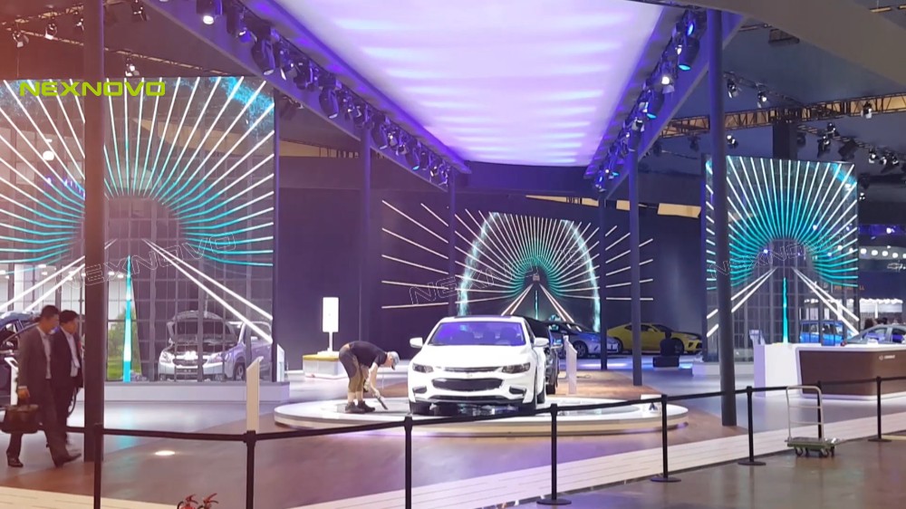 韓國(guó)雪佛蘭車展透明LED租賃屏(圖2)