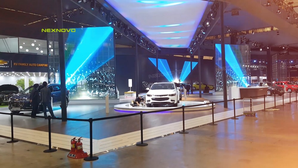 韓國(guó)雪佛蘭車展透明LED租賃屏(圖4)