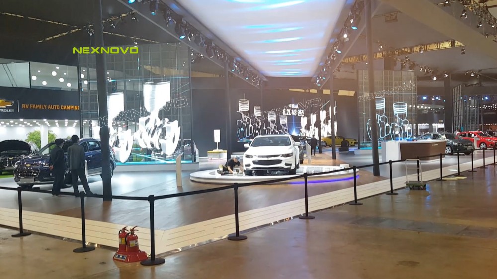 韓國(guó)雪佛蘭車展透明LED租賃屏(圖5)