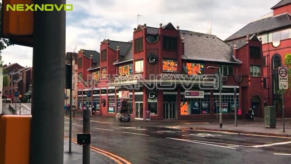 英國賭場(chǎng)廣告窗透明LED顯示屏項(xiàng)目(圖2)