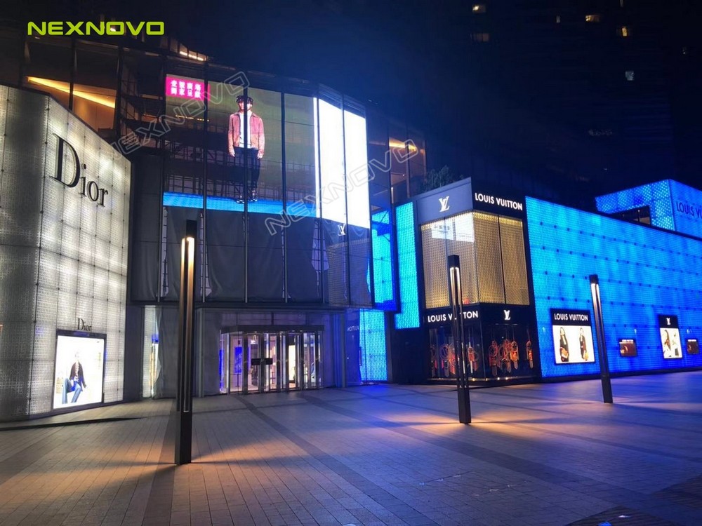 澳門壹號廣場透明LED玻璃屏項(xiàng)目(圖4)