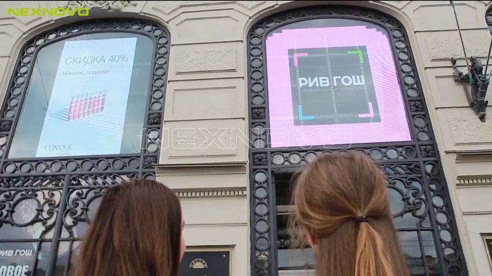 俄羅斯Rive Gauche透明LED櫥窗屏項(xiàng)目(圖3)