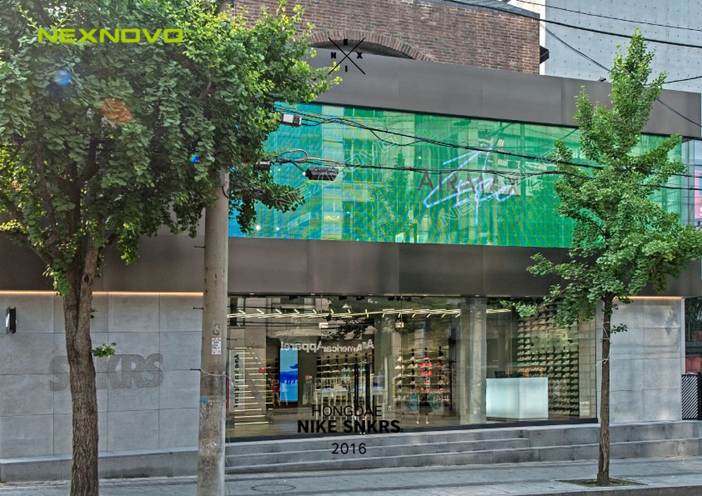 韓國(guó)NIKE旗艦店透明LED顯示屏項(xiàng)目(圖6)