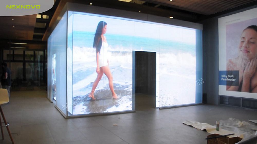 意大利米蘭LED玻璃房子透明屏項(xiàng)目(圖4)